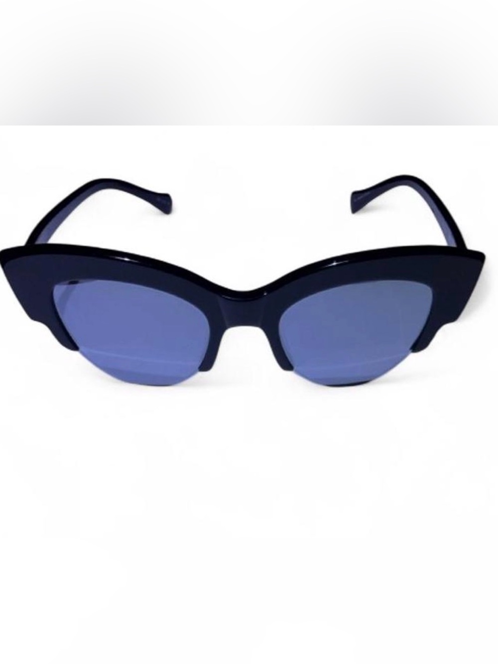 Zac Posen Winona Black Cat-Eye Sunglasses